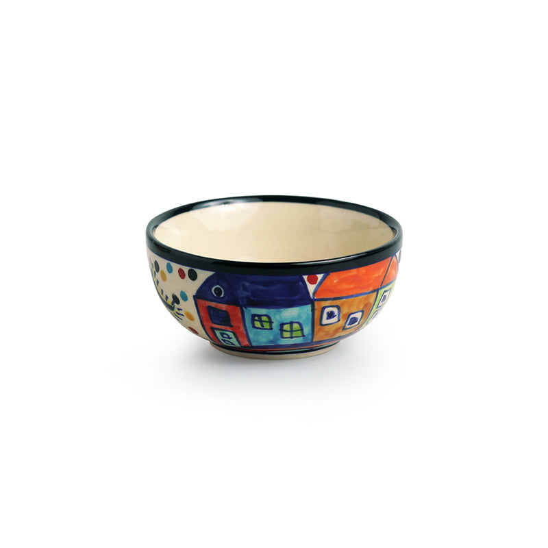 Coastal Cottage Handpainted Ceramic Bowl (170 ML) - Set Of Six media 4