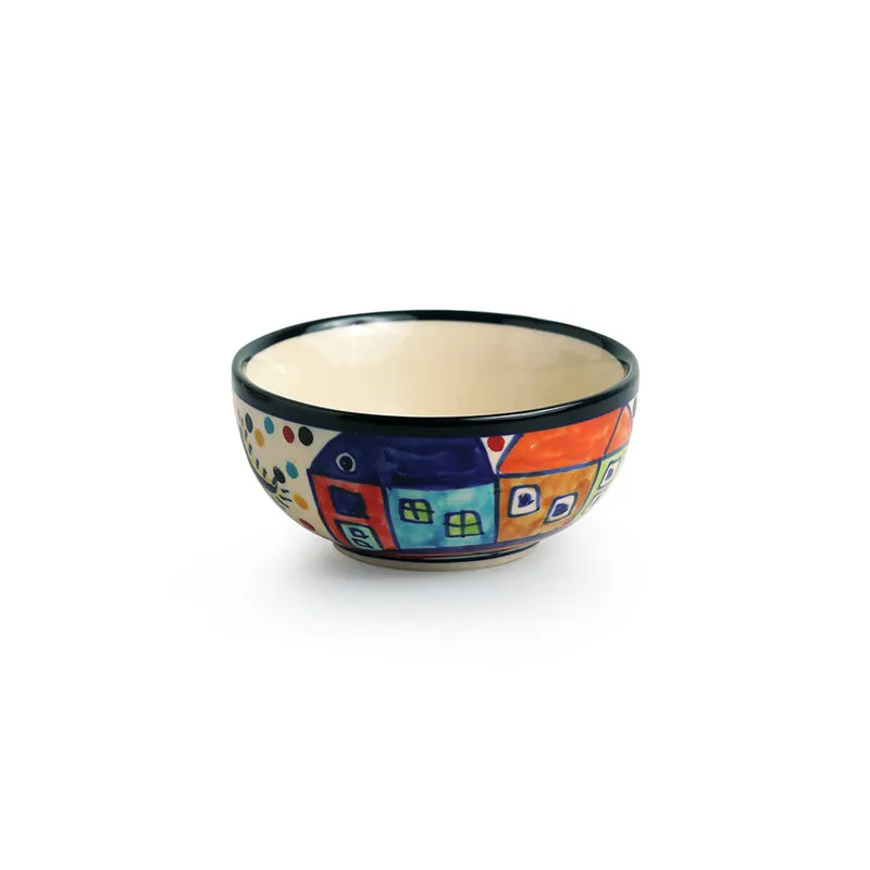 Coastal Cottage Handpainted Ceramic Bowl (170 ML) - Set Of Six media 4