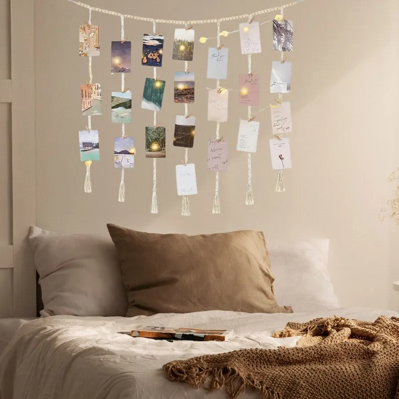 Loro Macrame hanging photoframe media 1