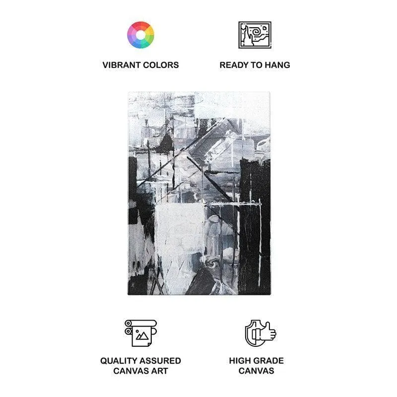 Black and White Abstract Painting - Gallery Wrap media 4