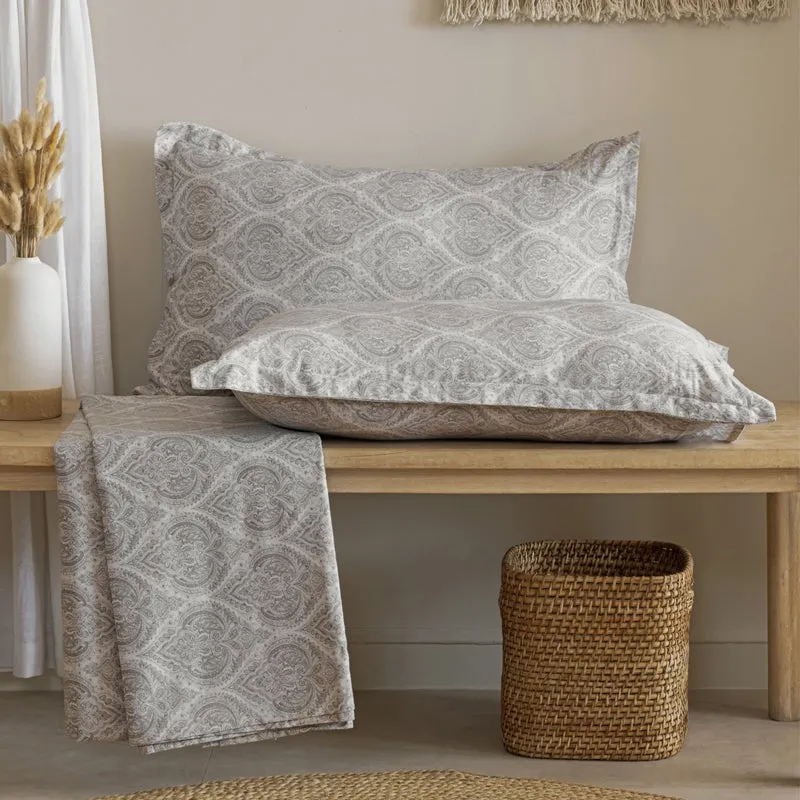 Swayam Vrita Cotton Bedsheet (Grey) - 200 TC media 7