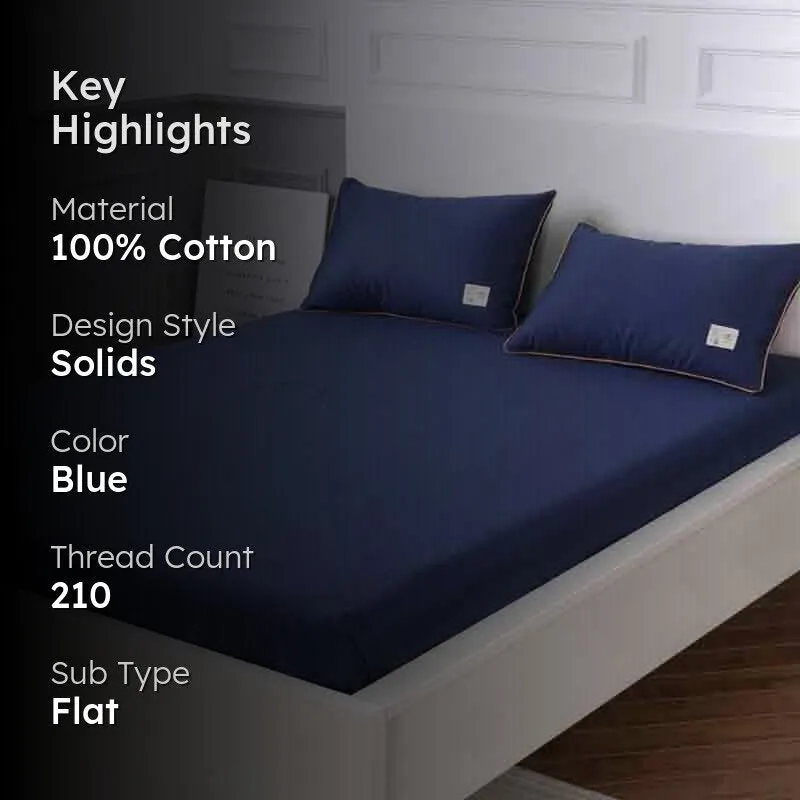Elegant in Blue Cotton Bedsheet - 210 TC media 2
