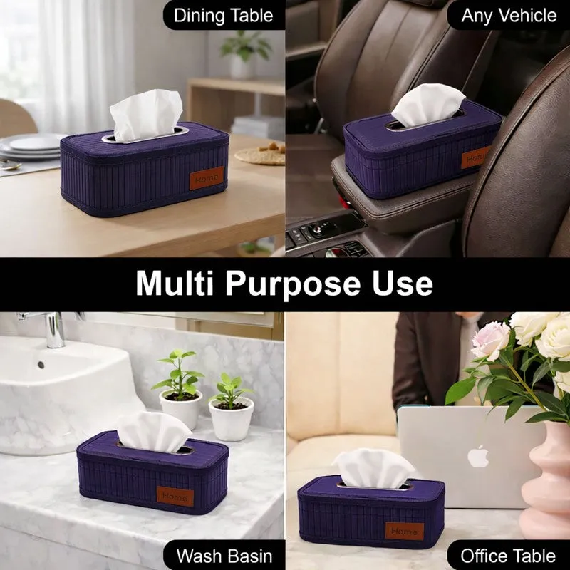 EcoNest Bamboo Tissue Holder - Blue media 4