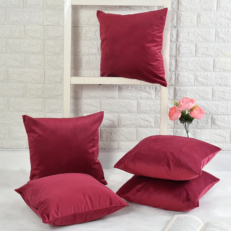 Vintara Velvet Cushion Cover (Red) - Set Of Five media 2
