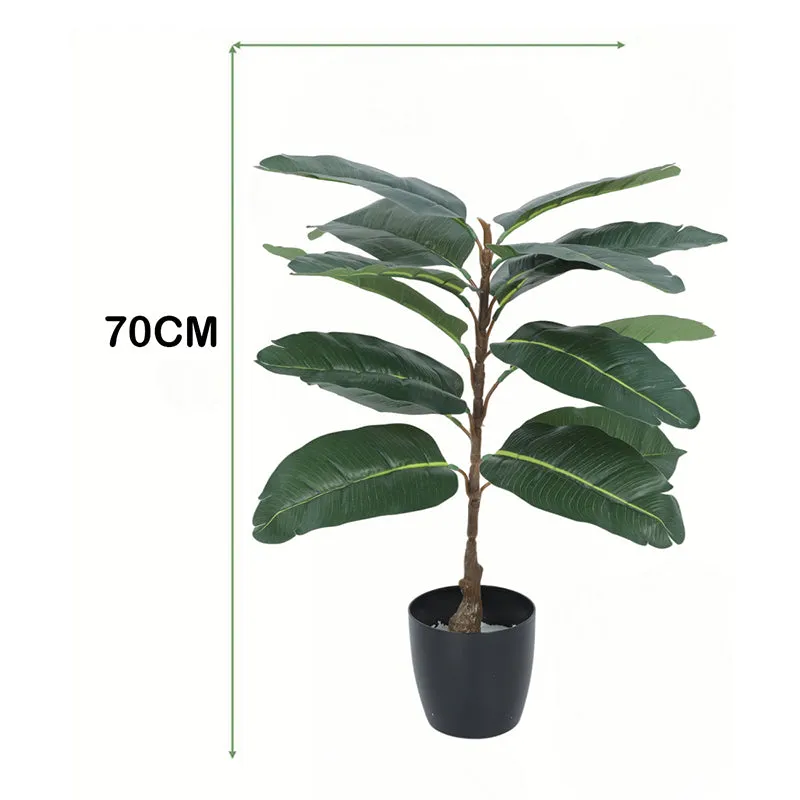 Endless Flora Artificial Rubber Plant With Black Plastic Pot - 2.5 Feet media 6