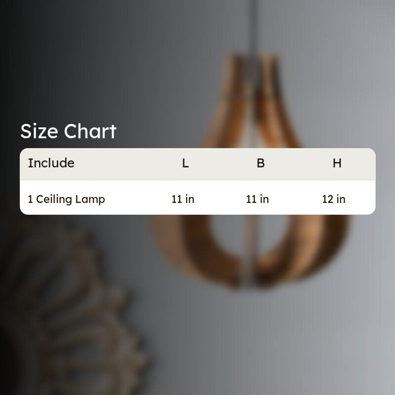 Flora Fuse Wooden Ceiling Lamp media 6