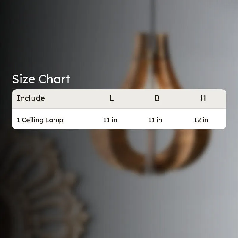 Flora Fuse Wooden Ceiling Lamp media 6