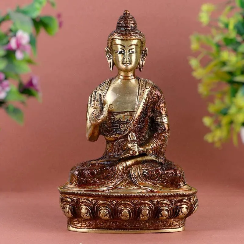 Divine Budha Brass Idol media 1