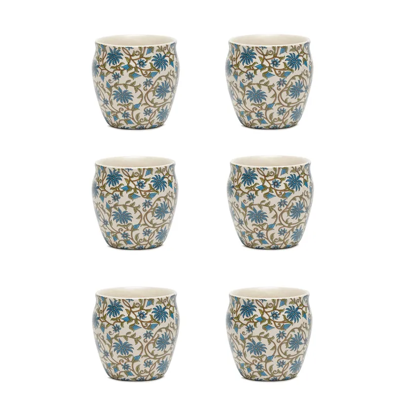 Amber Handcrafted Ceramic Kulhad (220 mL) - Set Of Six media 3