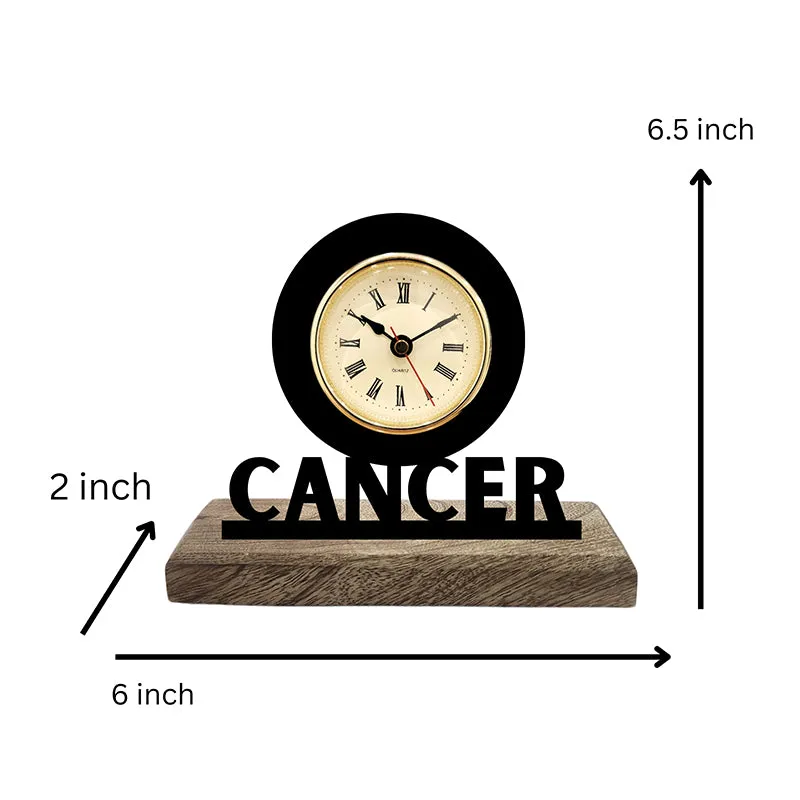 Cancer Zodiac Analog Table Clock media 5