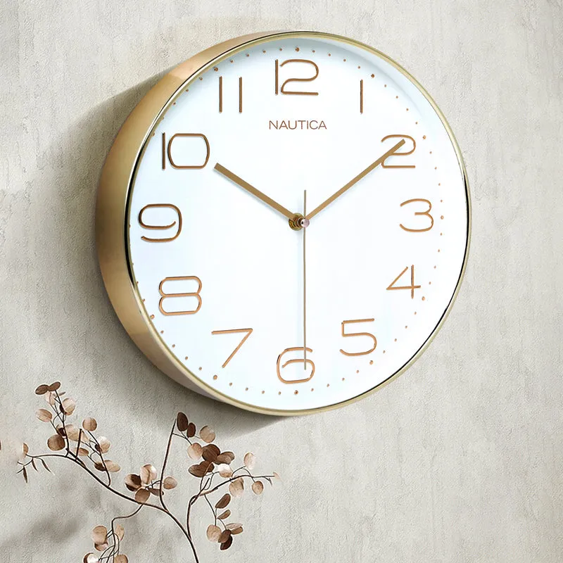 Oura Analog Wall Clock - White & Gold media 1