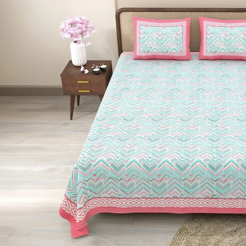 Softum Cotton Bedsheet (Pink) - 240 TC media 4