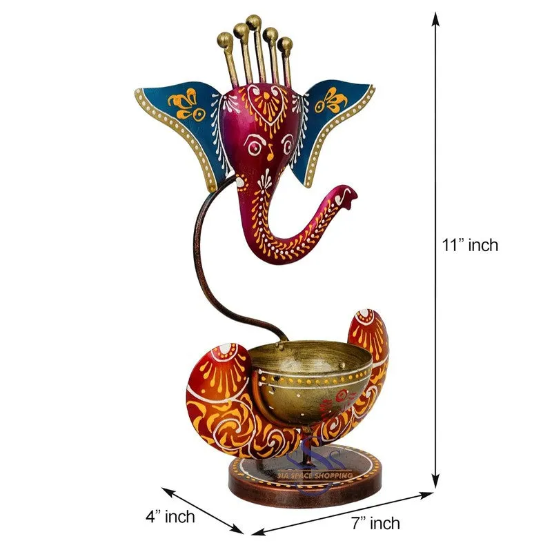 Aureum Glow Premium Candle Holder - Brown,Blue media 6