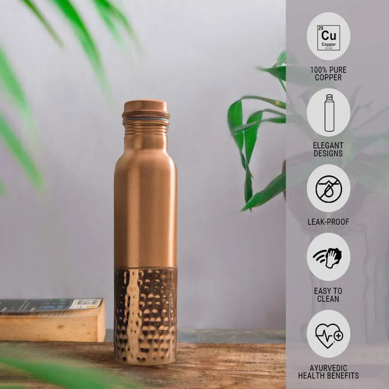 Jiva Hammered Copper Water Bottle - 1000 mL media 3