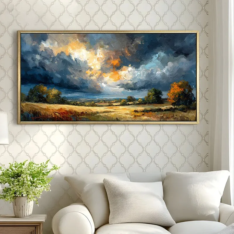 Meadowland Canvas Wall Painting With Frame media 4