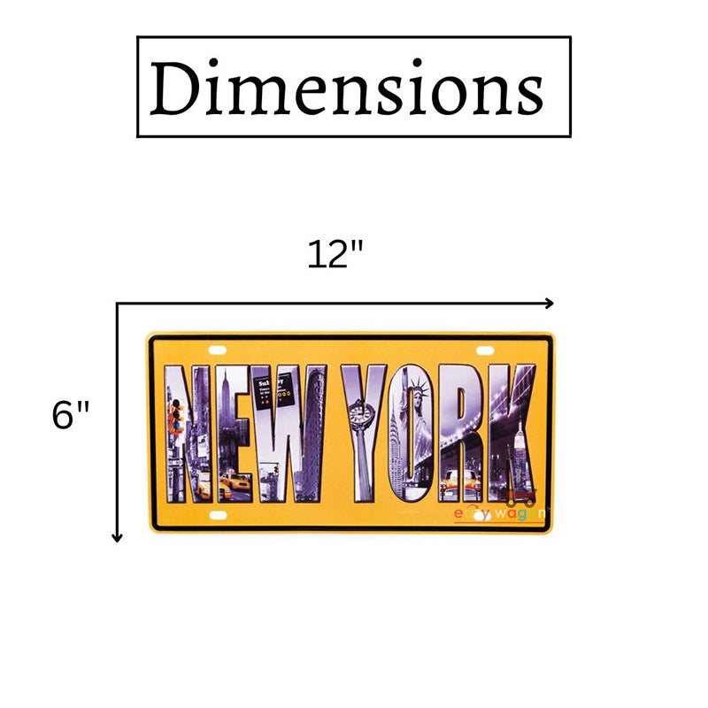 Funky New York Retro Metal Wall Accent media 5