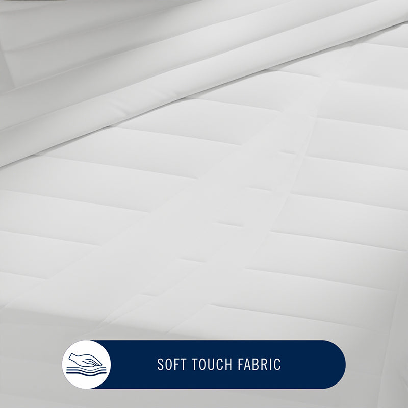 Nautica Ciel Luxe Solid Microfiber Comforter (White) - 110 GSM media 3