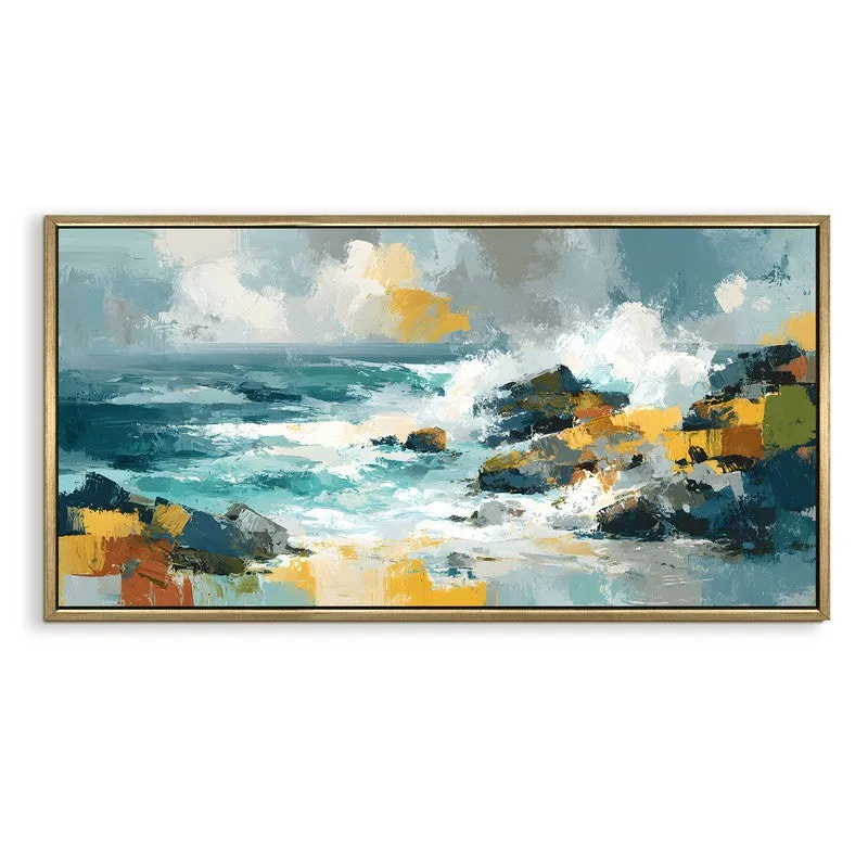 Rocky Horizon Canvas Wall Painting With Frame media 3
