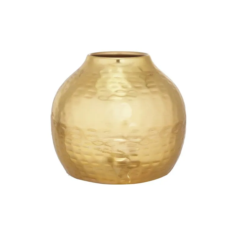 Sculptural Metal Vase -Gold media 3