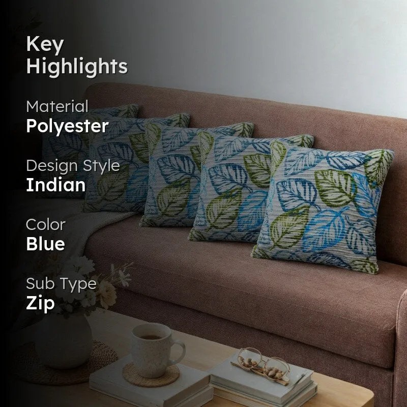 EdenPetals Cushion Covers (Blue) - Set Of Five media 2