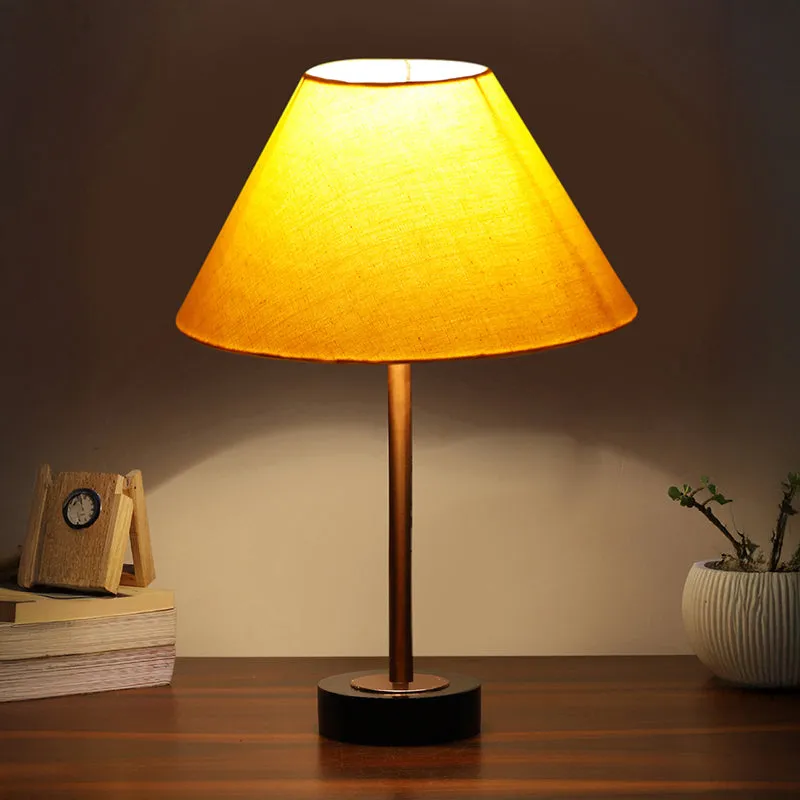 Cotin II Rodin Wooden Table Lamp - Yellow,Copper,Black media 1