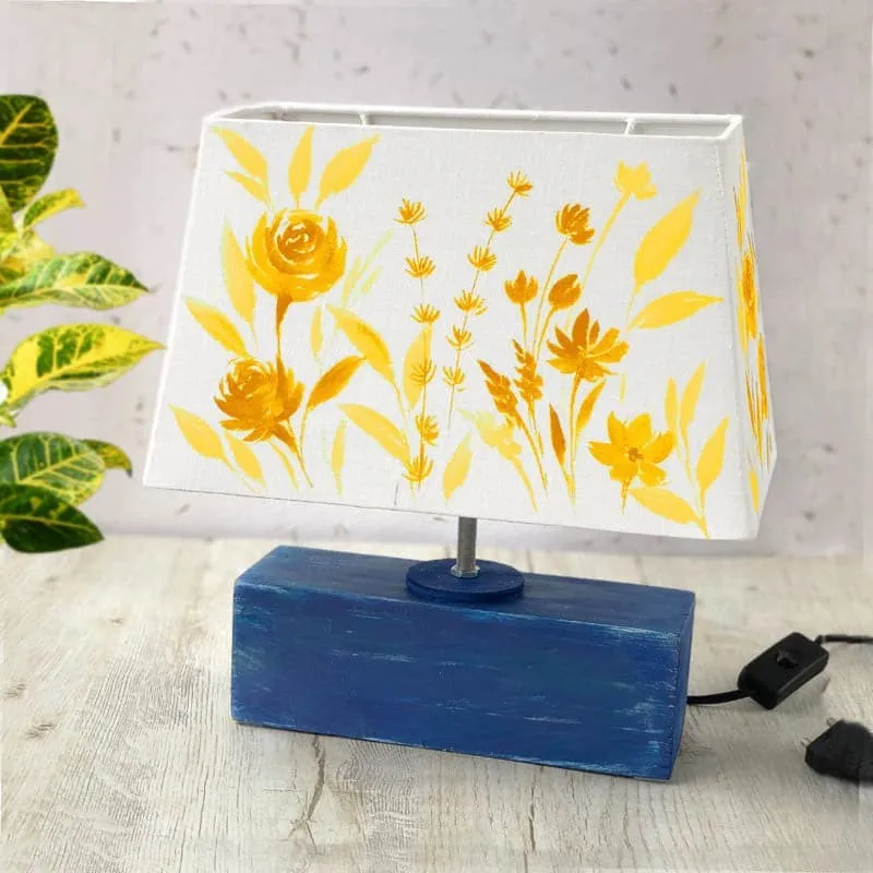 Lindo Bloom Handpainted Fabric Table Lamp - Multicolor media 6