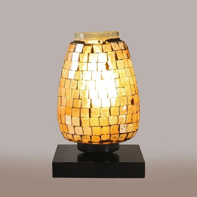 Prismate Mosaic Glass Table Lamp With Wooden Base media 7