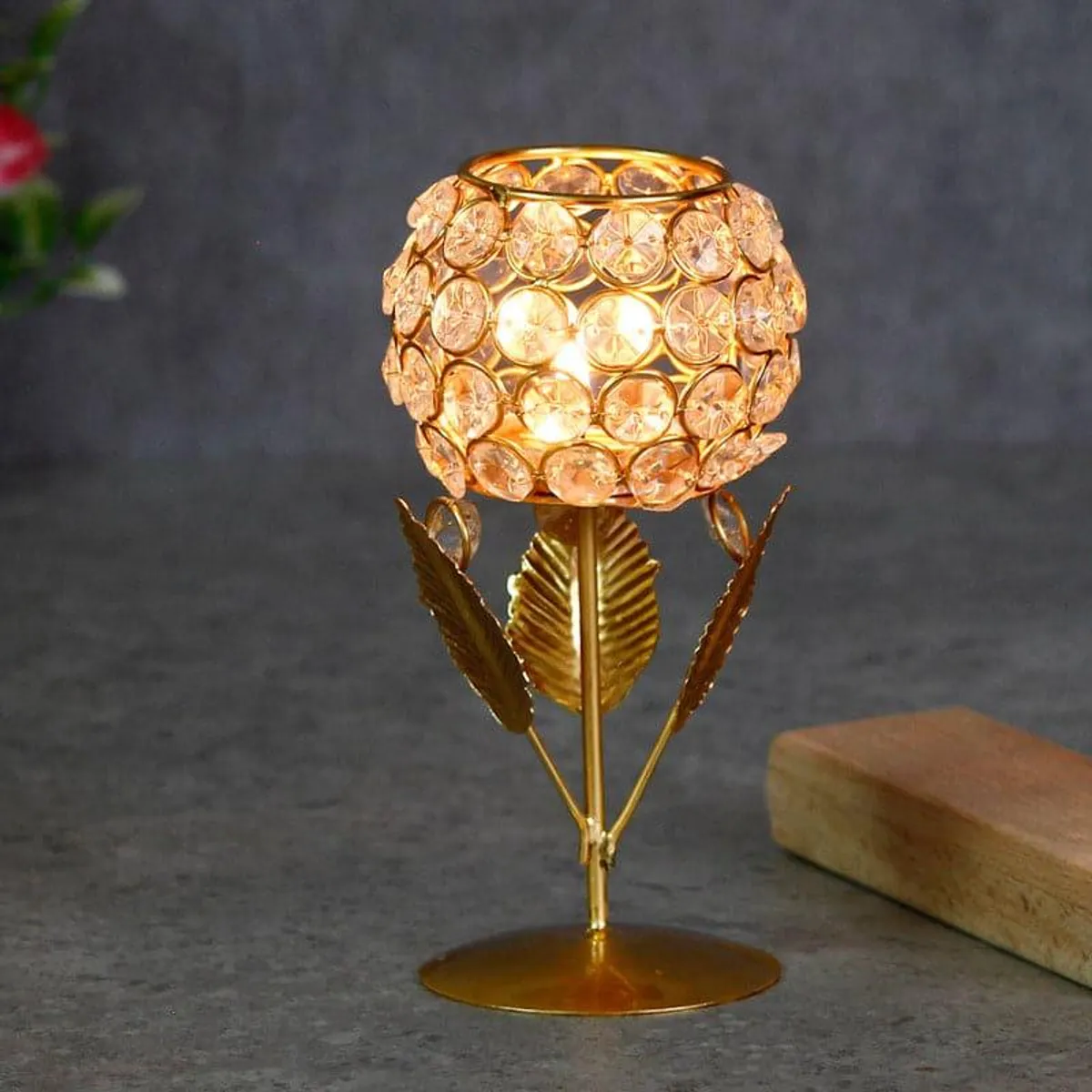 Samoda Crystal Tealight Candle Holder - 3