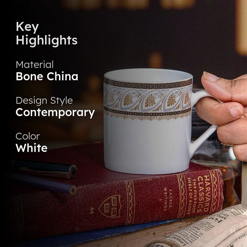 Sonaki Kerani Ethnic Bone China Tea Cup (210 mL Each) - Set Of Six media 2