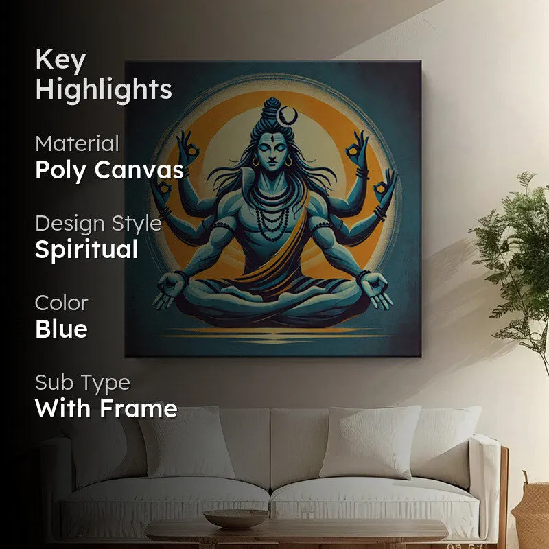Multi-Armed Shiva Poly Canvas Wall Painting media 2
