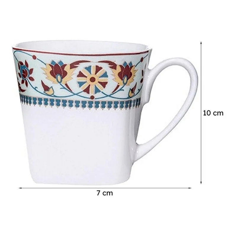 Sonaki Darvia Floral Bone China Tea Cup (180 mL Each) - Set Of Six media 6