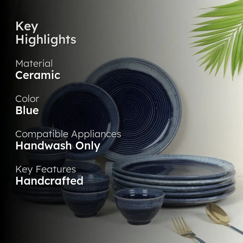 Rasoi Royale Dinner Set (Blue) - 18 Piece Set media 2