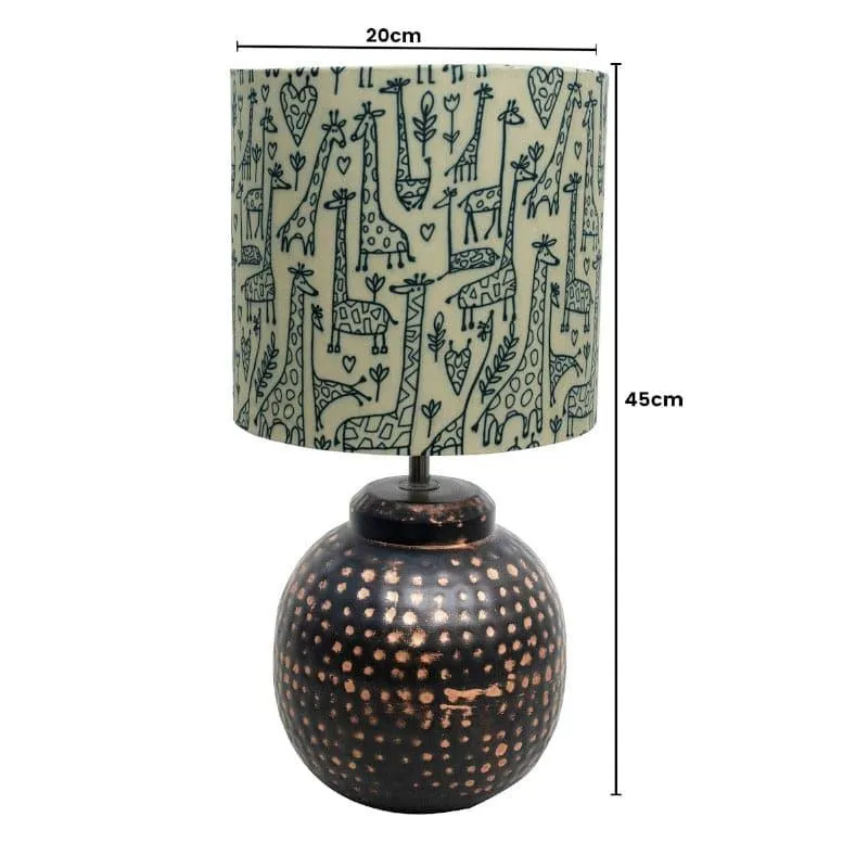 Gola Wilda Fabric Table Lamp - Yellow,Copper media 6
