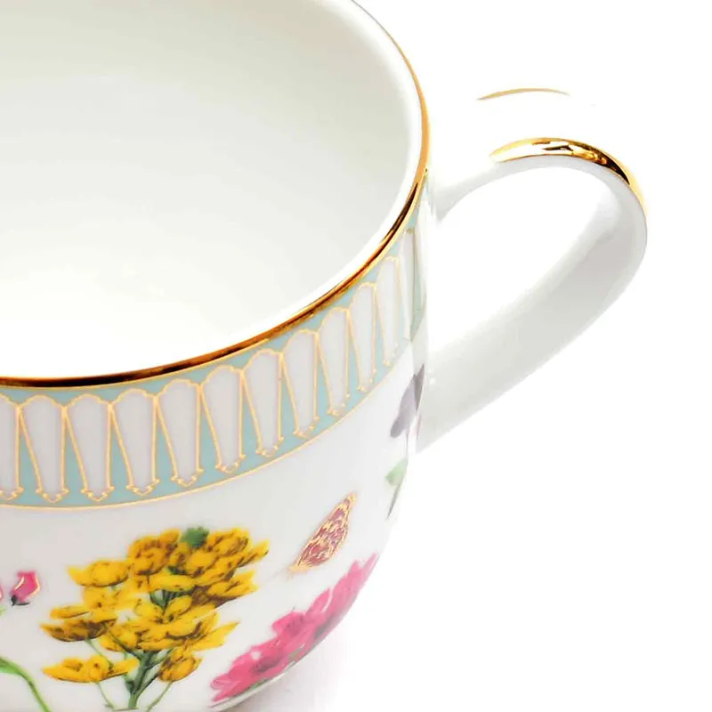 Basant 24k Gold Brushed Porcelain Coffee Mug (280 mL Each) - Set of Six media 5