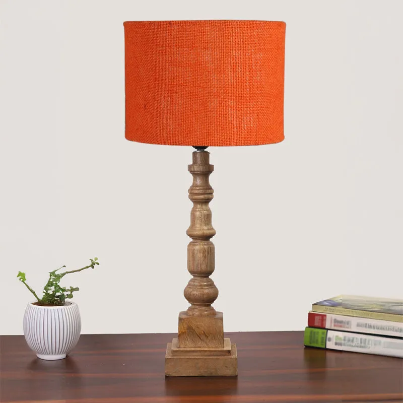 Sienna I Arbor Wooden Table Lamp - Orange,Brown media 3