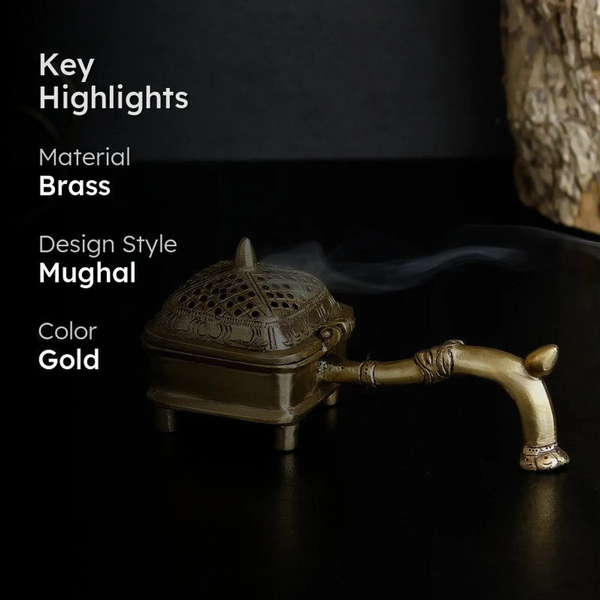 Mayur Heritage Brass Incense Holder Incense Holders - 2