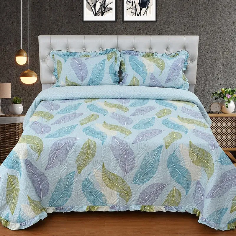 Pastel Leaves Bedcover media 3
