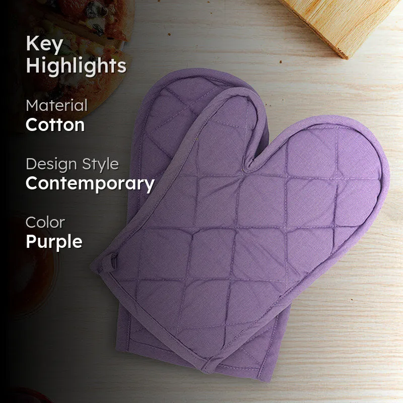 Swayam Garde Kitchen Gloves (Lavender) - Set Of Two media 2
