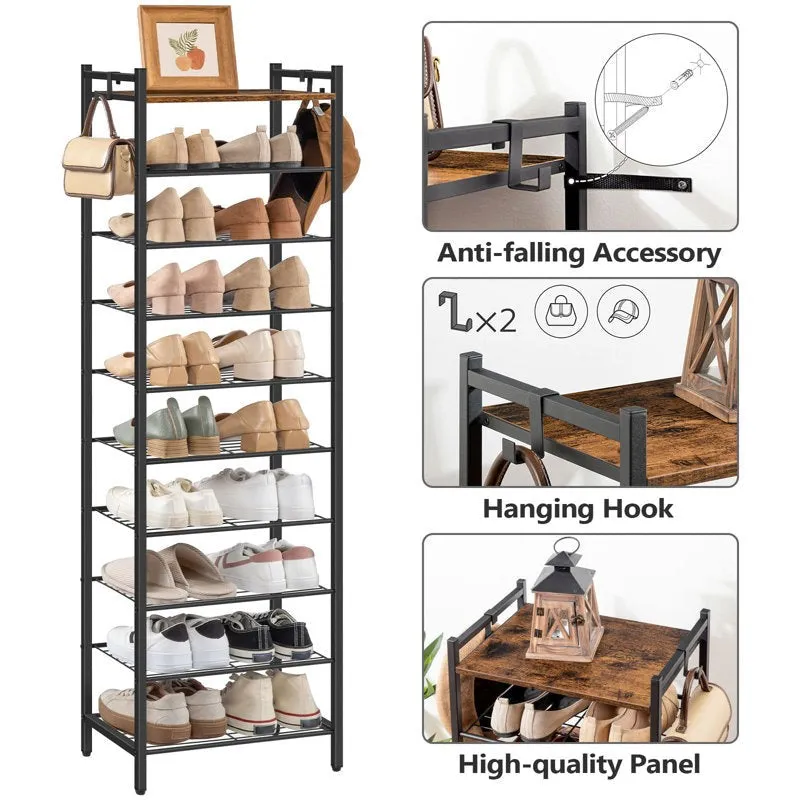 Efficient Metal Shoe Rack - Black media 9