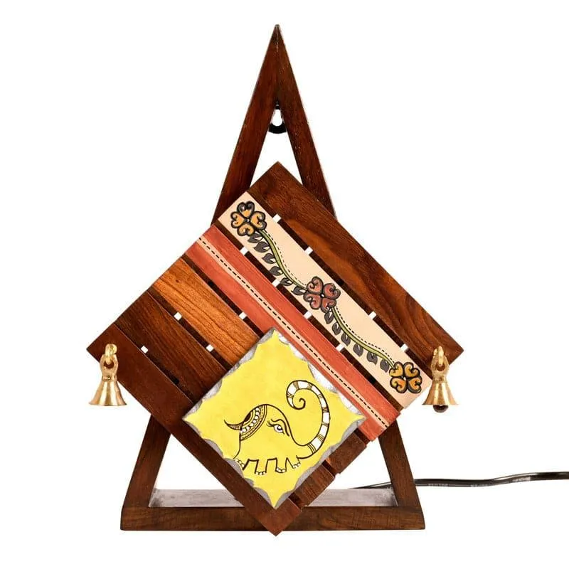 Akocha Tribal Wooden Wall Lamp media 4