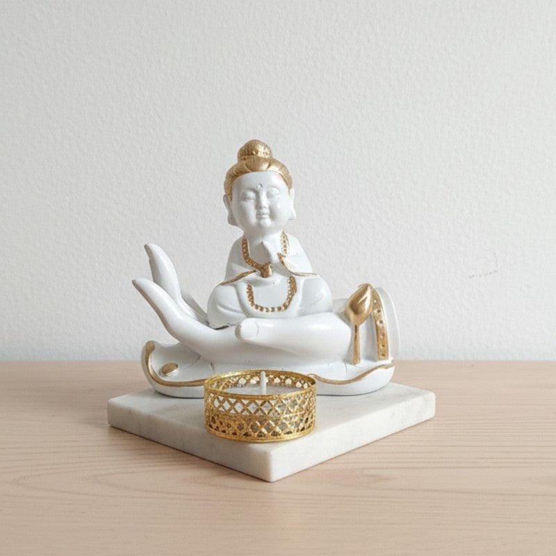 Buddha Hand Resin Square Tea Light Candle Holder media 5
