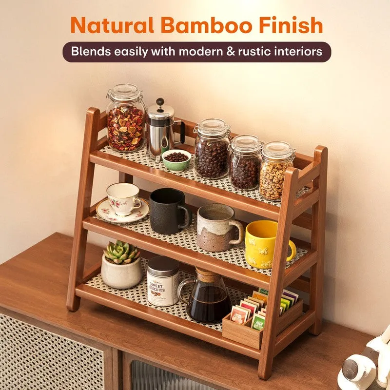 Rioware Nature 3 Tier Wood Racks - Brown media 6