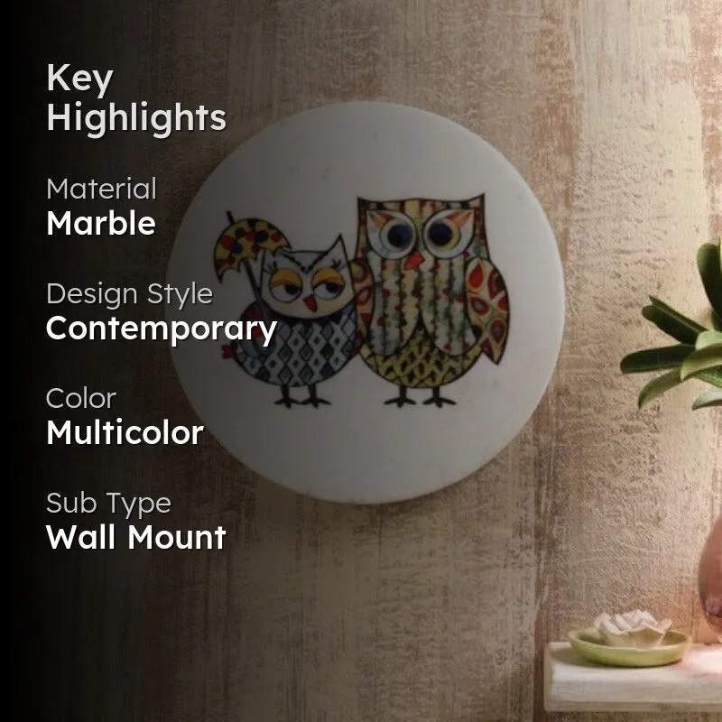 Owlery Mate Printed Marble Wall Accent media 2