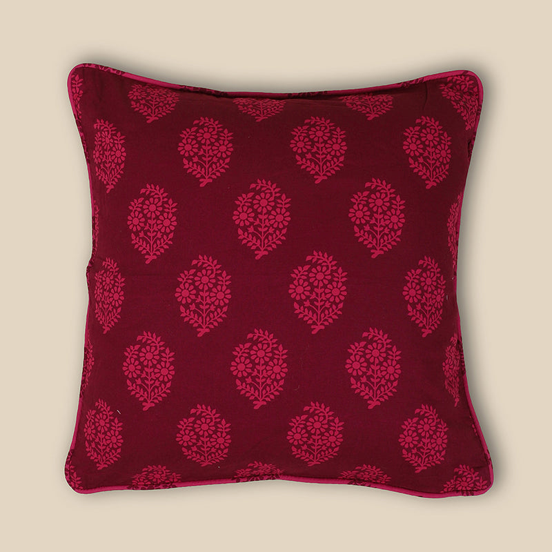 Swayam Asteri Printed Cotton Cushion Cover - Set of Two media 3