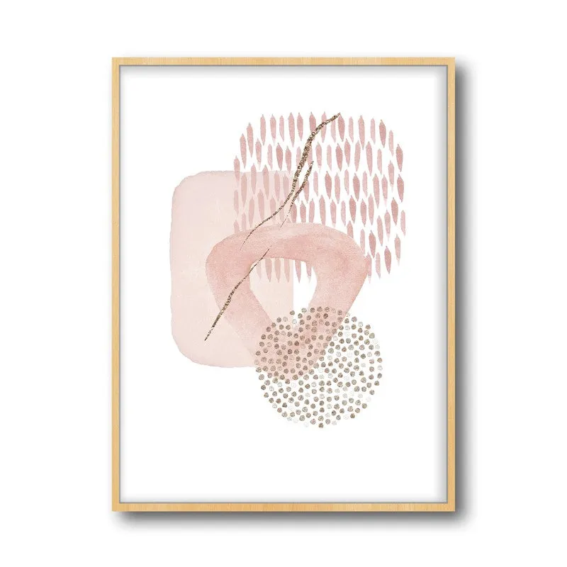 Blushing Freckles Framed Canvas Archival Canvas Wall Painting - Natural Brown Frame media 4