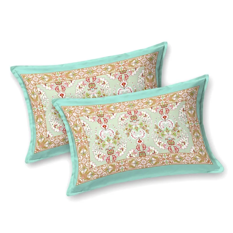 Rang Flowy Cotton Bedsheet (Green) - 120 TC media 3