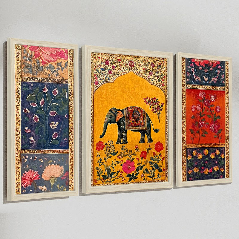 Colors of Culture Synthetic Fibre Wall Art - Set of Three media 7