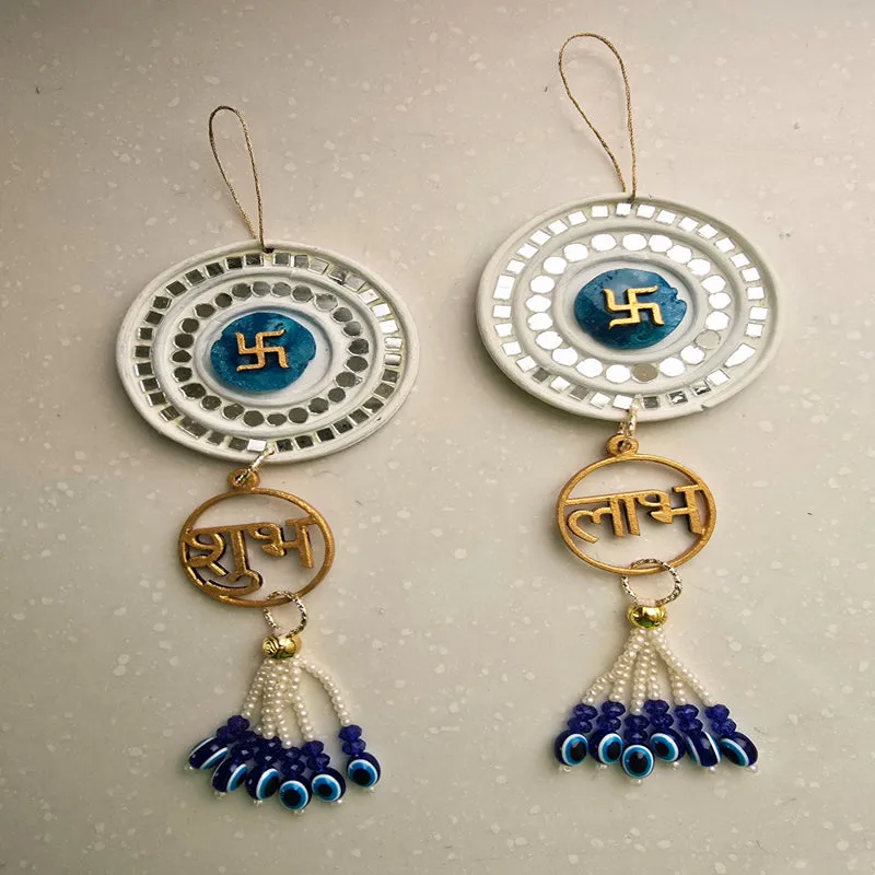 Agate Swastika Latkan - Set Of Two media 3