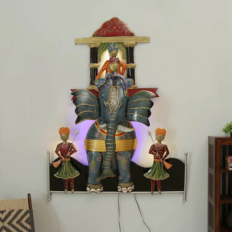 Elephant Riders Iron Wall Accent media 1