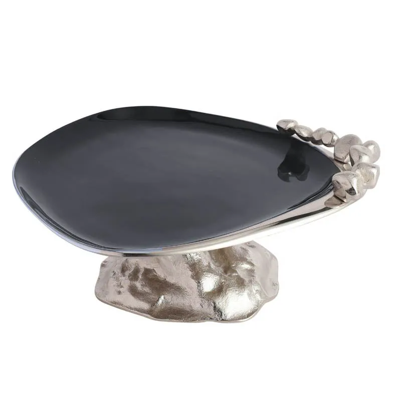 Gush Cake Stand - Silver & Black media 4